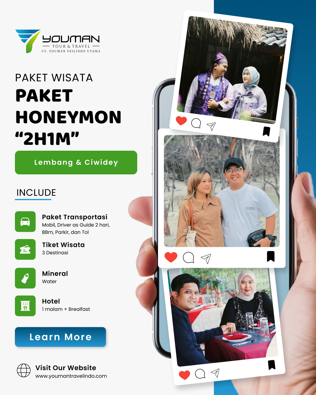 Paket Honeymon 2H1M Lembang & Ciwidey